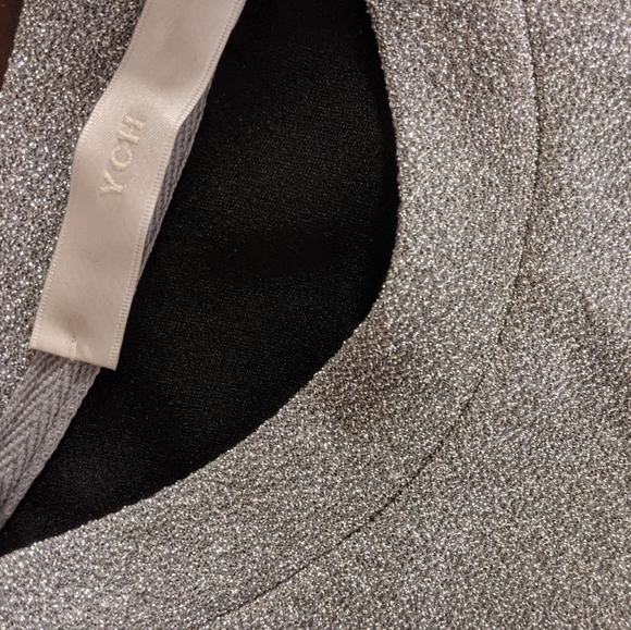 Nwot Ssense ych lurex rick Owens minimalist metallic silver sweatshirt top S 36 - Picture 6 of 7